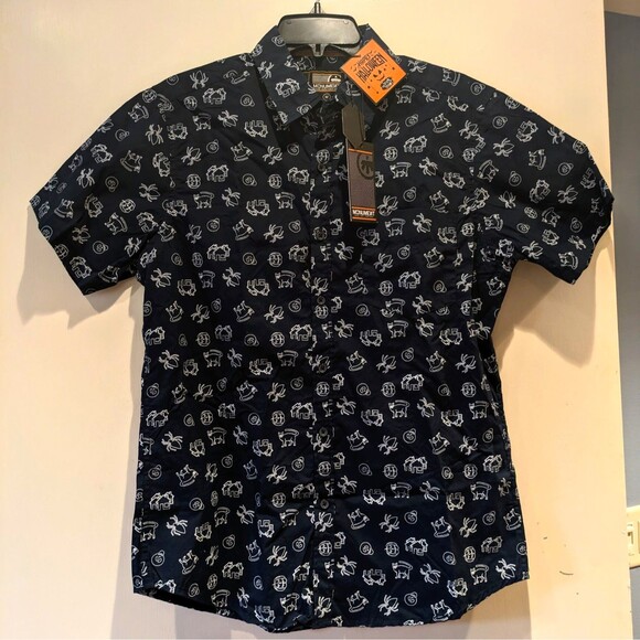 Monument Other - Monument Men's Halloween Shirt Navy Blue Button Up Medium NWT